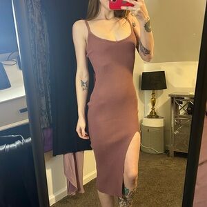 Windsor Rib Knit Bodycon Midi Dress